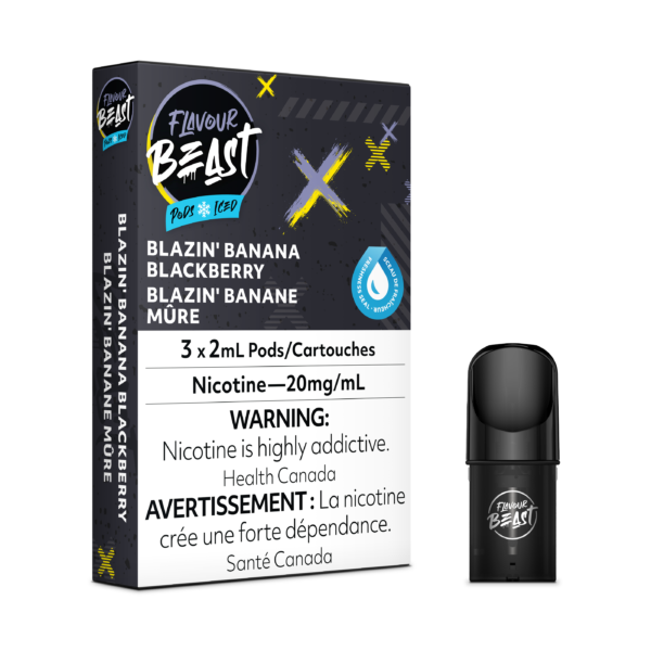 Flavour Beast Blazin' Banana Blackberry Iced 3/Pk