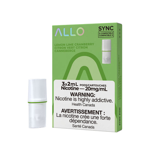 Allo Sync Pods Lemon Lime Cranberry 3/Pk