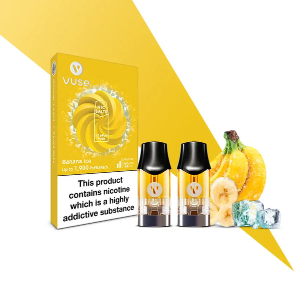 Vuse Banana Ice Pods VUSE GO 1000 - Banana Ice Vuse Banana Ice Pods VUSE GO 1000 - Banana Ice